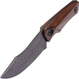 WOOX Bad Boy Hunter Walnut Wood D2 Steel Fixed Blade Knife w/ Sheath K06001