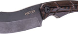 WOOX Bad Boy Hunter Brown Micarta D2 Steel Fixed Blade Knife w/ Sheath K06101