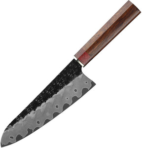 Xin Cutlery Japanese Style Santoku Stabilized Wood & Ironwood San Mai Kitchen Knife 134