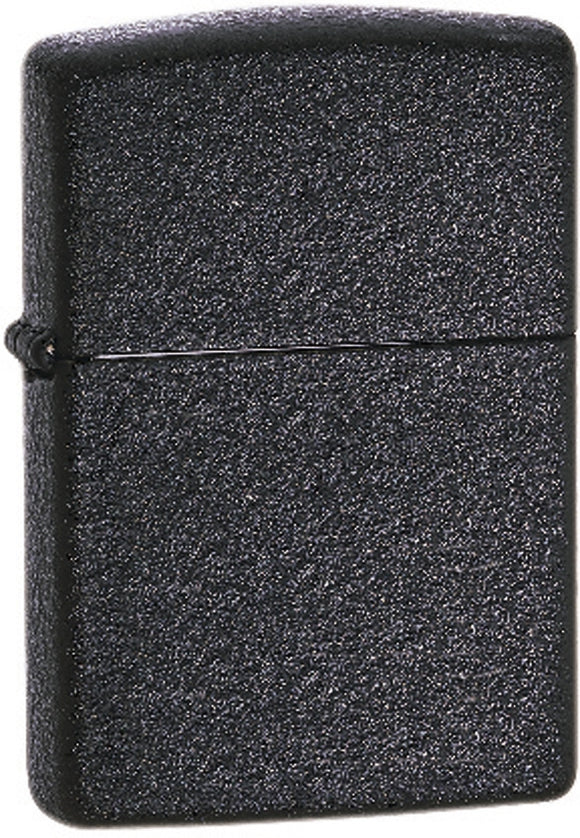 Zippo Lighter Black Crackle Windproof USA 10680