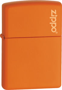 Zippo Lighter Logo Orange Matte Windproof USA 11349