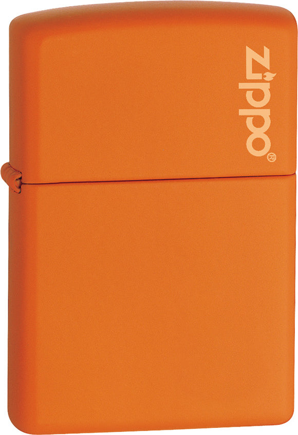 Zippo Lighter Logo Orange Matte Windproof USA 11349