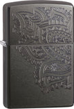 Zippo Lighter Iced Paisley Gray Dusk Windproof USA New 12326