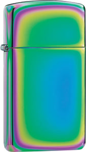 New Zippo Lighter Spectrum Slim Rainbow Windproof USA 20493