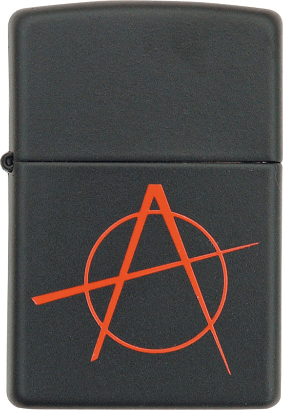 Zippo Lighter Anarchy Black Matte Windproof USA New 20842