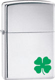 Zippo Lighter A Bit O Luck High Polish Chrome Windproof USA New 24007