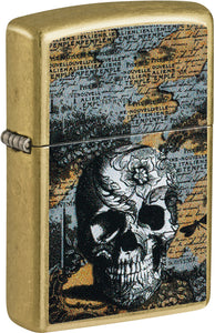 Zippo Floral Skull Lighter 26913
