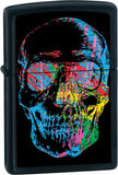 Zippo Lighter Skull Rainbow Black Windproof USA New 28042