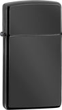 Zippo Lighter Slim Ebony Black Windproof USA New 28123