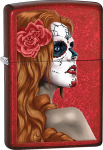 Zippo Lighter Day Of Dead Girl Windproof USA New 28830