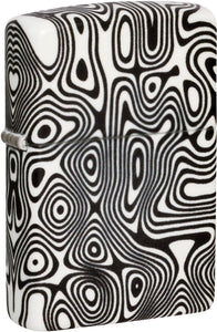 Zippo Glowing Black & White Swirls Lighter 56944