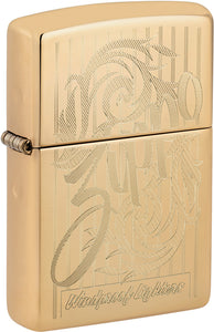 Zippo Swirl Filigree High Polish Brass Lighter 76424