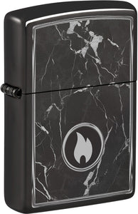 Zippo Marble Black & White Flame Lighter 76427