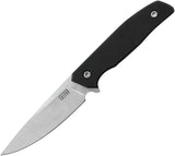 ZA-PAS Knives Ambro 2 Black G10 D2 Steel Fixed Blade Knife KAM2GBK