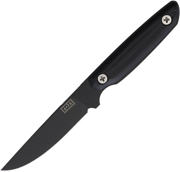 ZA-PAS Knives EHO Black G10 1.4116 Stainless Fixed Blade Knife w/ Sheath HOBLWBD