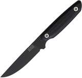 ZA-PAS Knives EHO Black G10 1.4116 Stainless Fixed Blade Knife w/ Sheath HOBLWBD
