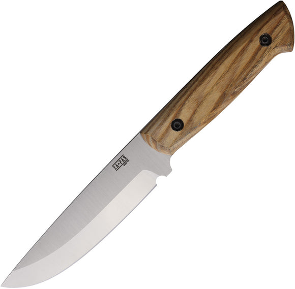 ZA-PAS Knives Explorer Ash Wood 80CrV2 Steel Drop Pt Fixed Blade Knife EPLJNCV