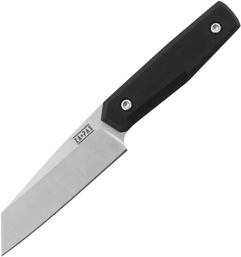 ZA-PAS Knives Geo Black G10 D2 Steel Wharncliffe Fixed Blade
