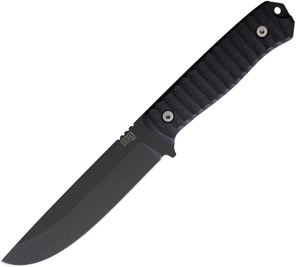 ZA-PAS Knives VICI Black G10 NMV Tool Steel Fixed Blade Knife w/ Sheath VC1BK