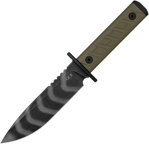 Zero Tolerance Model 0006 OD Green G10 CPM-3V Tiger Stripe Fixed Blade Knife 0006TSOL