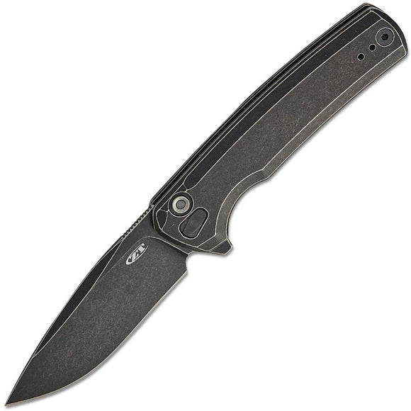 Zero Tolerance Model 0044 Button Lock Blackwash Titanium Folding CPM-S45VN Knife 0044BW