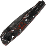 Zero Tolerance Model 0117 Duralock Red & White Carbon Fiber Folding Vegas Forge Damascus Knife 0117VFDAM