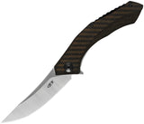 Zero Tolerance Large Sinkevich Carbon Fiber Handle Flipper Knife ZT - 0460