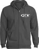 Zero Tolerance White Logo Gray Long Sleeve Large Zip-Up Mens ZT Hoodie 18L