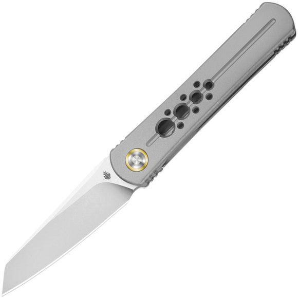 Kizer Cutlery Feist 2 Framelock LTE Gray Titanium Folding M390 Reverse Tanto Knife 34992A1