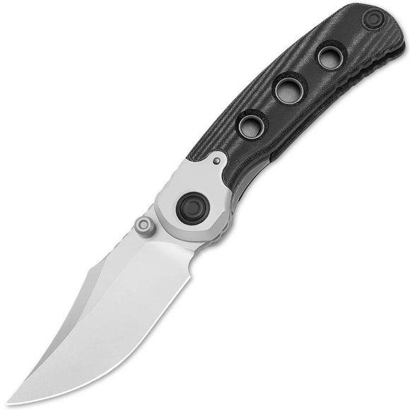 Kizer Cutlery Pioneer Linerlock Black Micarta & Alumium Folding Nitro-V Bowie Knife K03A3