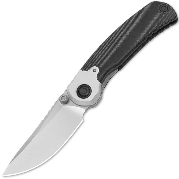 Kizer Cutlery Pioneer Linerlock Black Micarta & Alumium Folding Nitro-V Drop Pt Knife K03A6