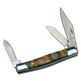 Elk Ridge Folding Stockman Gentlemans 3-Blade Pocket Knife w/ Maple Wood - 043bw