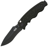 SOG Zoom Mini Black Aluminum Handles A/O Plungelock Folding Blade Knife