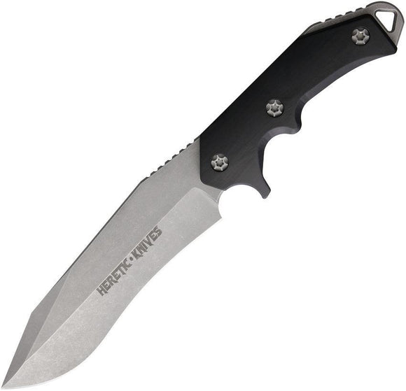 Heretic Knives Seraphim Fixed Blade Blasted Black Aluminum Stainless Knife