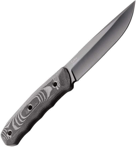 Kizlyar Echo Titanium AUS-8 Stainless Fixed Blade Black Gray Micarta Knife