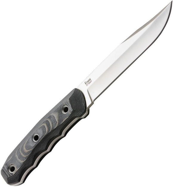 Kizlyar Enzo Fixed Satin AUS-8 Stainless Blade Black Micarta Handle Knife