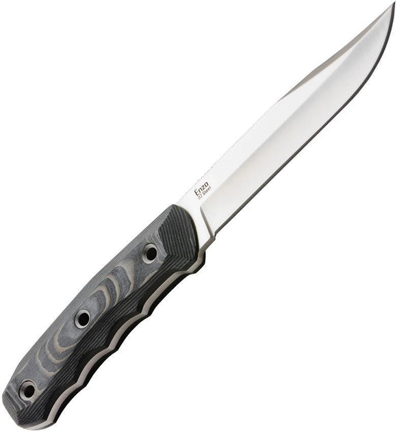 Kizlyar Enzo Fixed Satin D2 Steel Blade Black & Gray Micarta Handle Knife