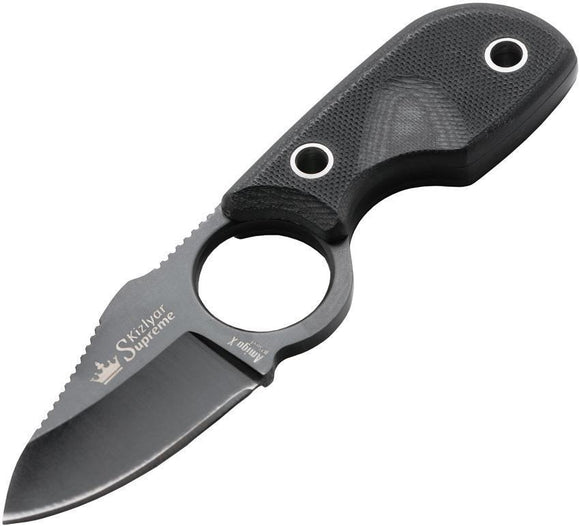 Kizlyar Amigo X Fixed TiNi D2 Tool Steel Blade Black G10 Handle Neck Knife