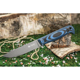 Kizlyar Yeti Black & Blue G10 Handle TactWash PGK Steel Fixed Blade Knife