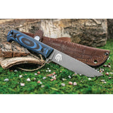 Kizlyar Yeti Black & Blue G10 Handle TactWash PGK Steel Fixed Blade Knife