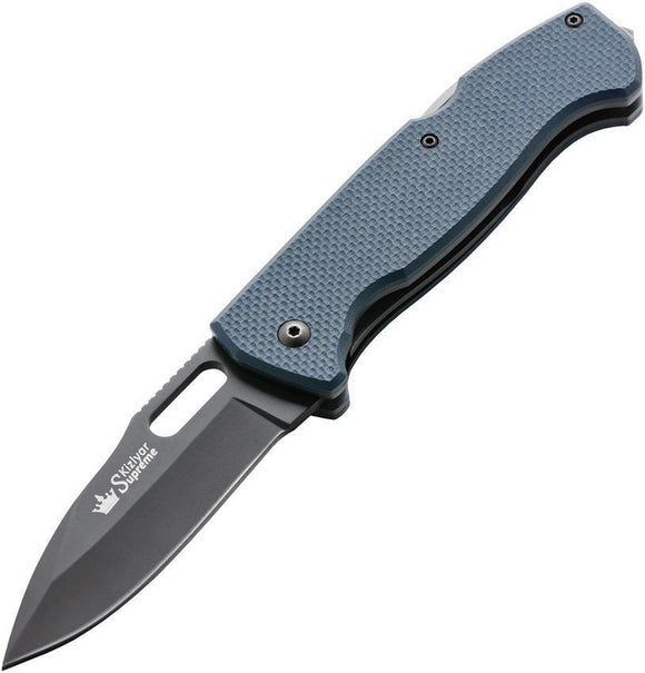 Kizlyar Ute Linerlock Gray G10 Folding TiNi 440C Stainless Pocket Knife