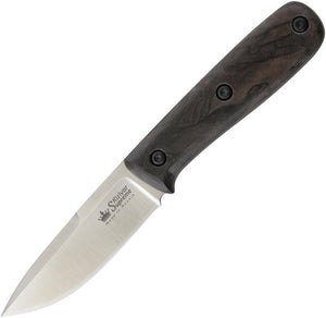 Kizlyar Colada Brown Walnut Handle AUS-8 Stainless Fixed Knife w/ Sheath