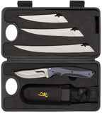Browning Speed Load 7.5" Fixed Blade Knife with 6 Replaceable Blades Skinner & Case