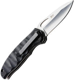 Kizlyar Hero Linerlock Folding Satin 440C Stainless Black G10 Pocket Knife