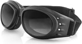 Bobster Cruiser 2 Black Motorcycle Goggles 3 Lenses 100% UV Protection