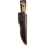 Kizlyar Pioneer Sleipner Steel Satin Walnut Handle Fixed Knife Sheath