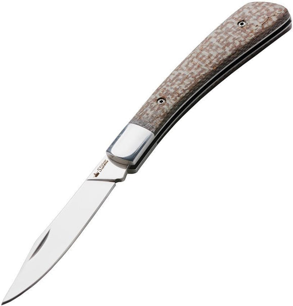 Kizlyar Gent Folder White Smooth Bone Handle AUS-8 Stainless Folding Knife
