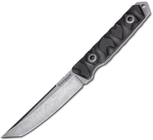 Boker Magnum 9 7/8" Sierra Delta Tanto Blade Full Tang Dark Black Fixed Knife