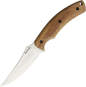 Browning 8" Rosewood Handle Fixed Stainless Clip Pt Blade Knife
