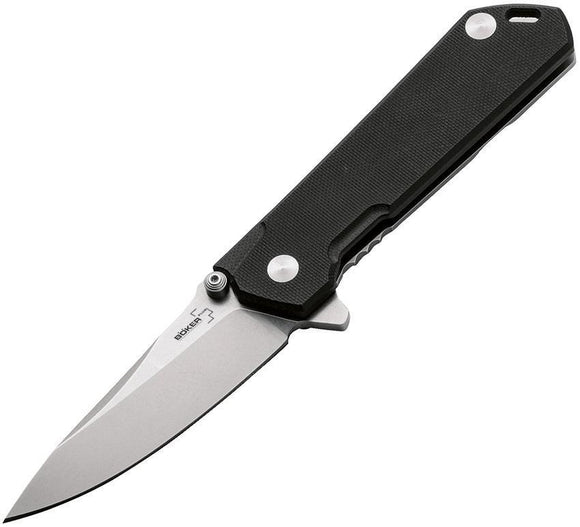 Boker Plus Kihon Framelock Black G10 D2 Tool Steel Folding Blade Knife